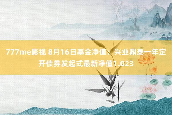 777me影视 8月16日基金净值：兴业鼎泰一年定开债券发起式最新净值1.023