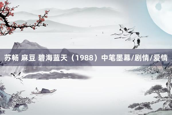 苏畅 麻豆 碧海蓝天（1988）中笔墨幕/剧情/爱情