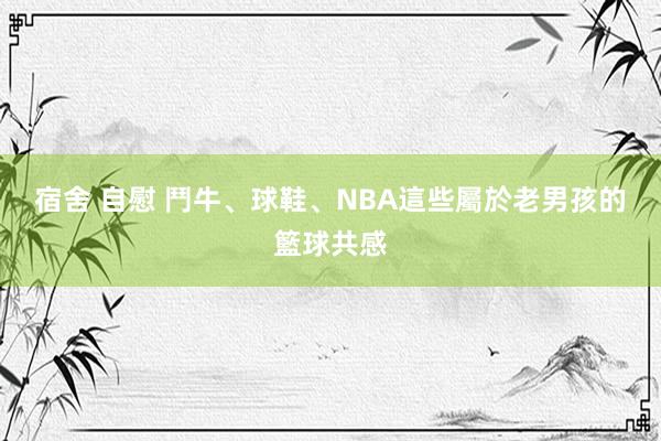 宿舍 自慰 鬥牛、球鞋、NBA　這些屬於老男孩的籃球共感