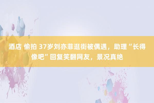 酒店 偷拍 37岁刘亦菲逛街被偶遇，助理“长得像吧”回复笑翻网友，景况真绝
